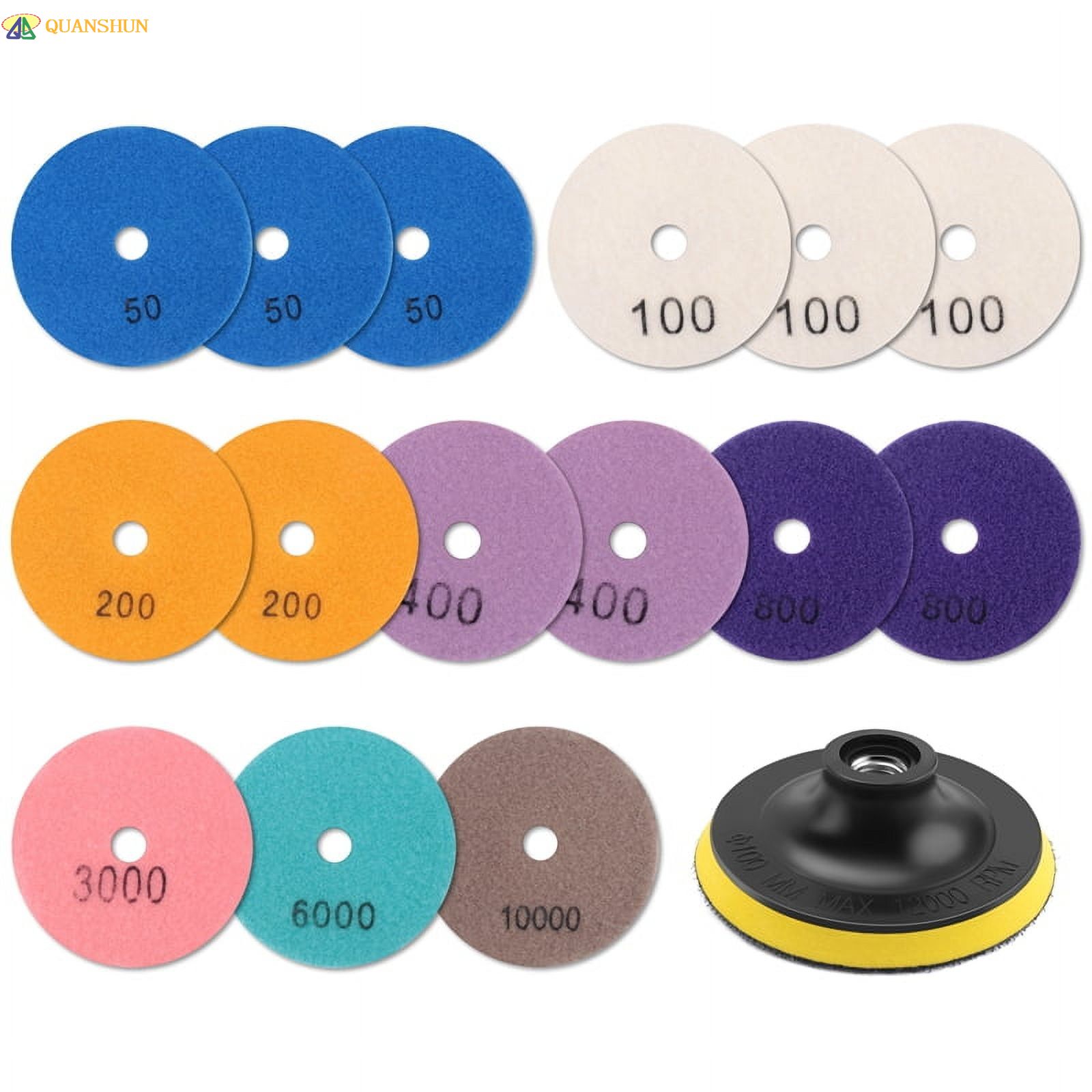Flexible Wet Granite Diamond Polishing Pads for Angle Grinder(图2) Flexible Wet Granite Diamond Polishing Pads for Angle Grinder